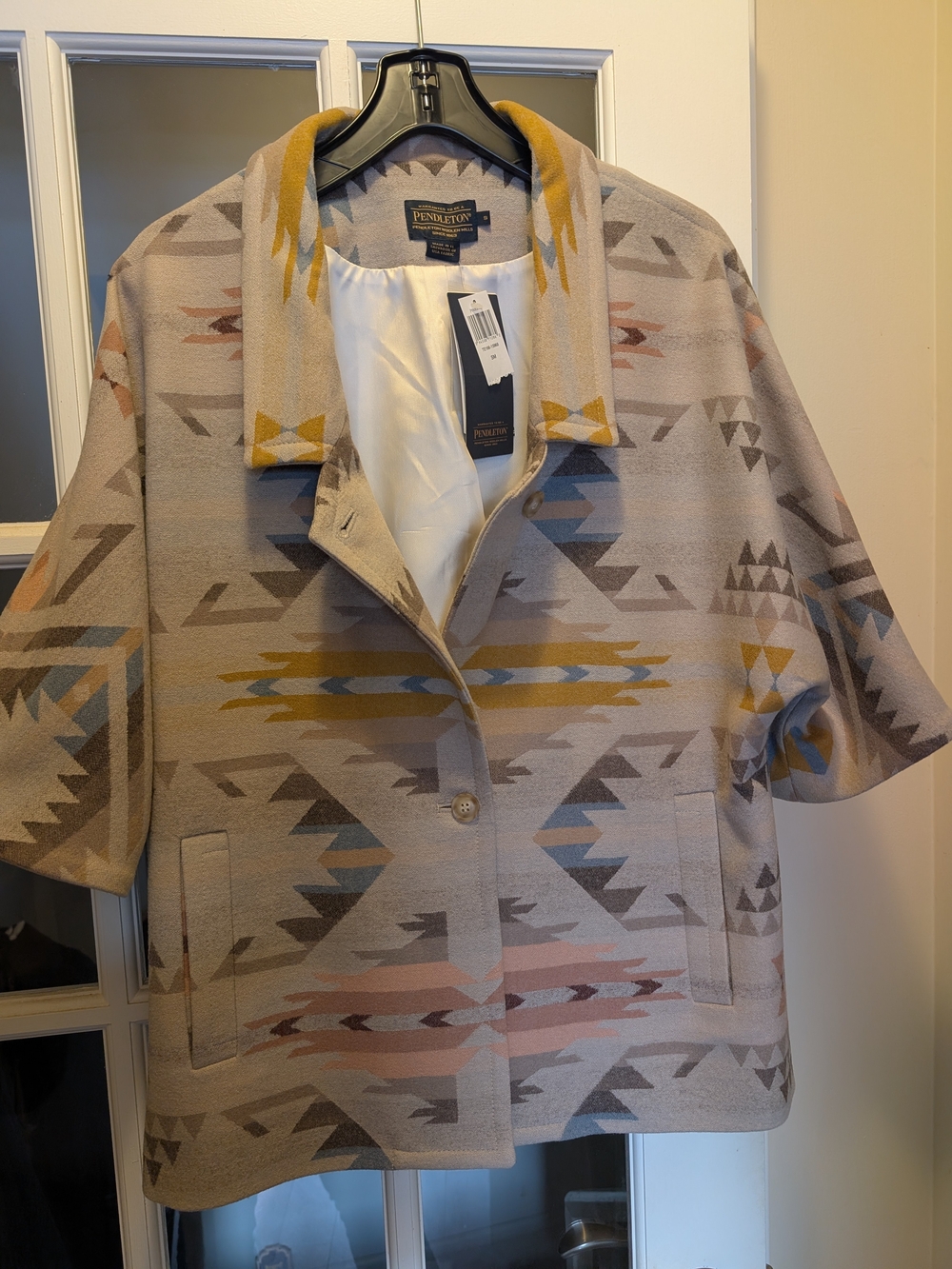 Pendleton Sand Navajo Pattern Short Coat